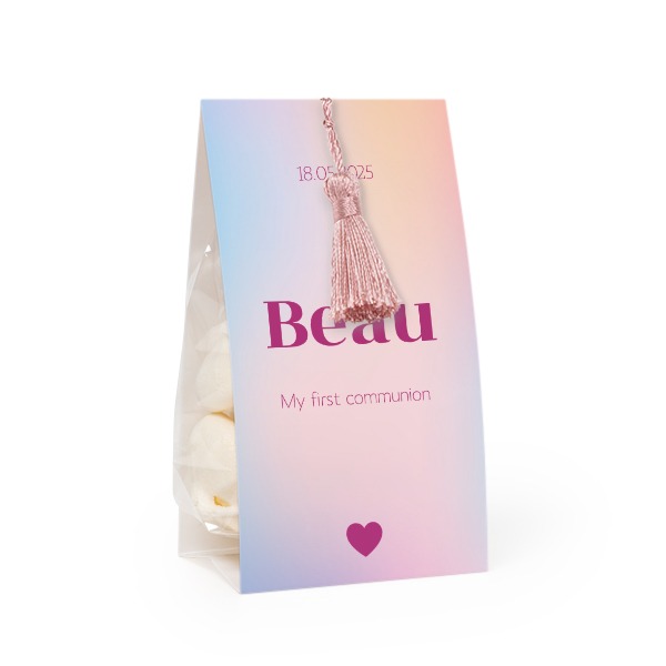 Set Geschenktüten mit magnolienfarbener Quaste - 24 Stk.