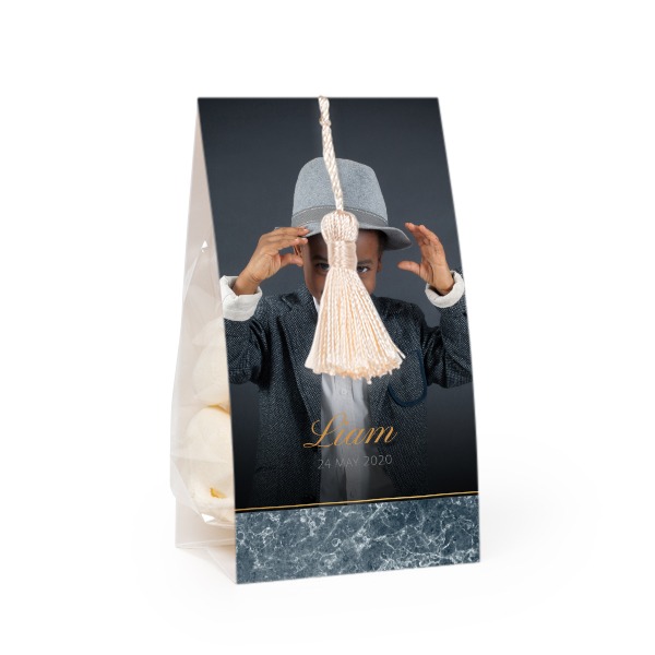 Set Geschenktüten mit vanillefarbener Quaste - 12 Stk.