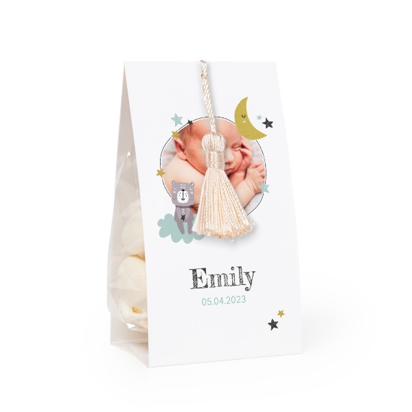 Set Geschenktüten mit vanillefarbener Quaste - 24 Stk.