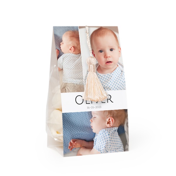 Snoepzakwikkel met vanille franje - Set van 24 Snoepzakwikkel met vanille franje - Set van 24