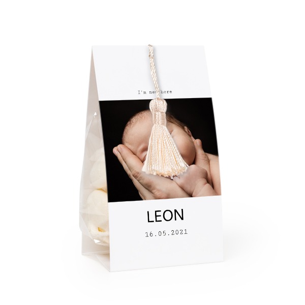 Set Geschenktüten mit vanillefarbener Quaste - 24 Stk.