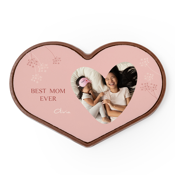 CĆur en chocolat avec photo CĆur en chocolat avec photo