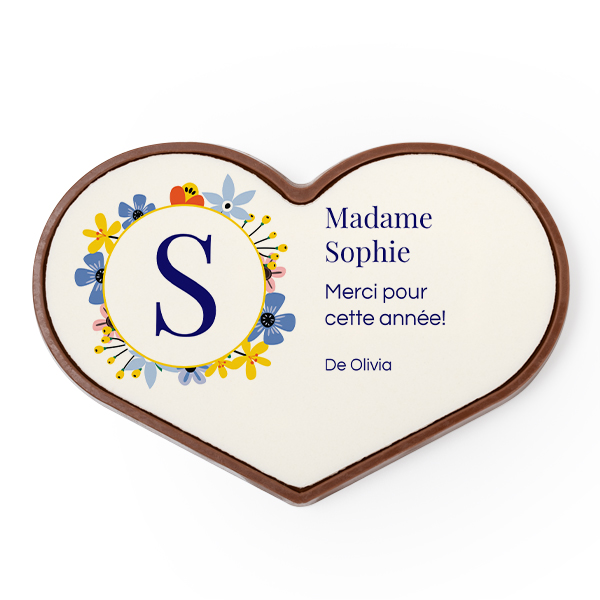 CĆur en chocolat avec photo CĆur en chocolat avec photo