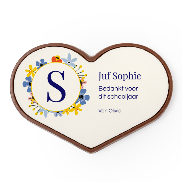 Chocolade hart met foto