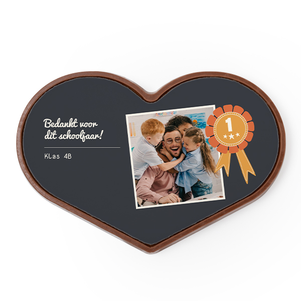 Chocolade hart met foto