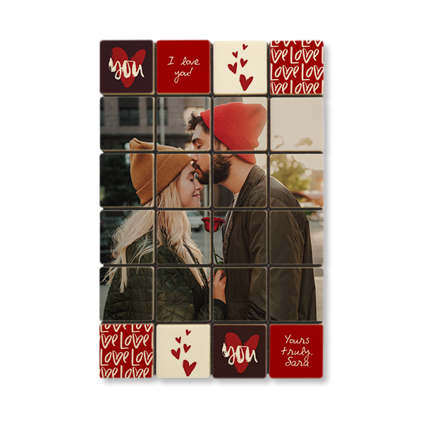 Schokoladenpuzzle mit Foto (24 Stückchen)