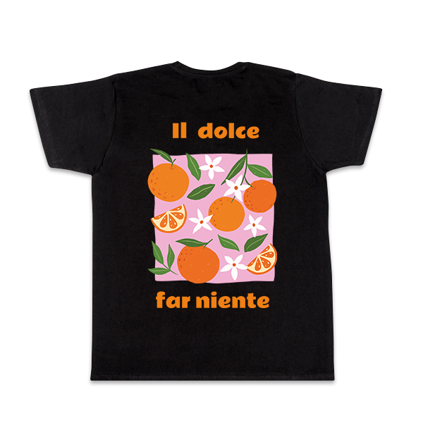 T-shirt sort Bagside