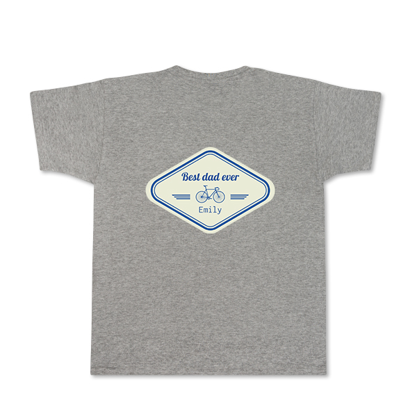 T-shirt mannen grijs Achterkant