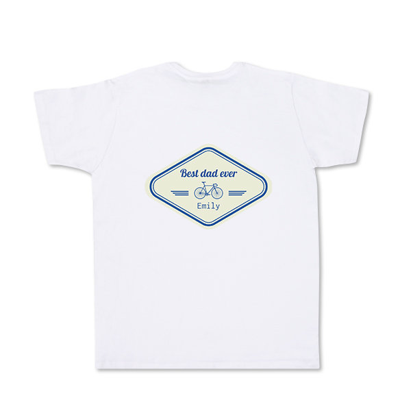 T-shirt mannen wit Achterkant