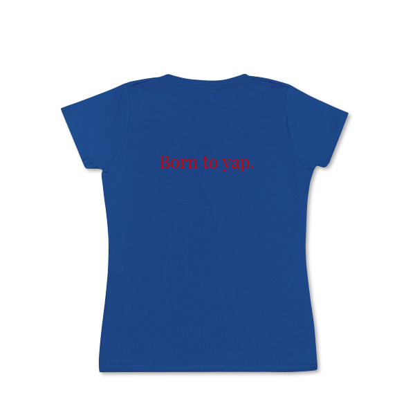 T-shirt dame lyseblå Bagside