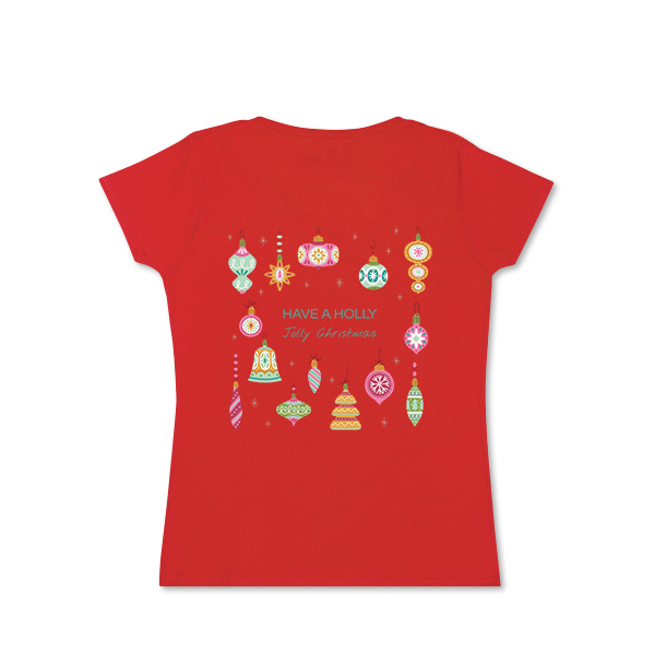 Frauen T-Shirt Rot Rückseite