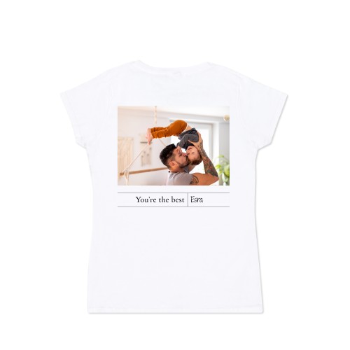 Frauen T-Shirt Weiss Rückseite