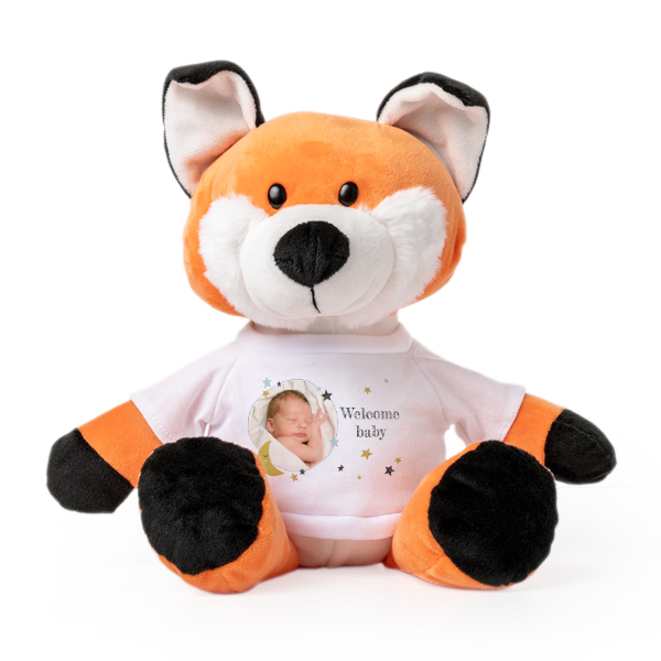 Kuscheltier Fuchs mit Foto-Shirt