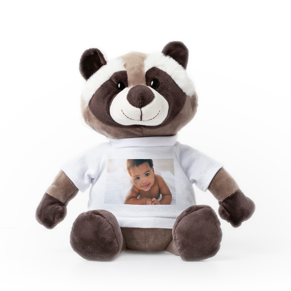 Kuscheltier Waschbär mit Foto-Shirt Kuscheltier Waschbär mit Foto-Shirt