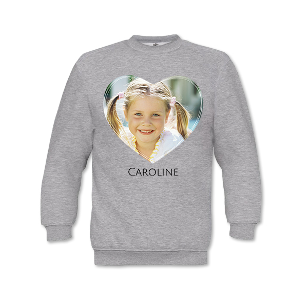 Sweat-shirt Enfant Gris chiné