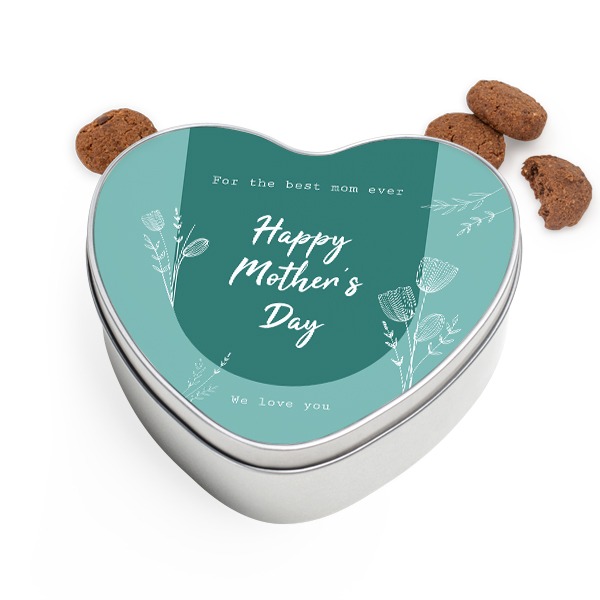 Cookie Tin Heart with Generous cookies Cookie Tin Heart with Generous cookies