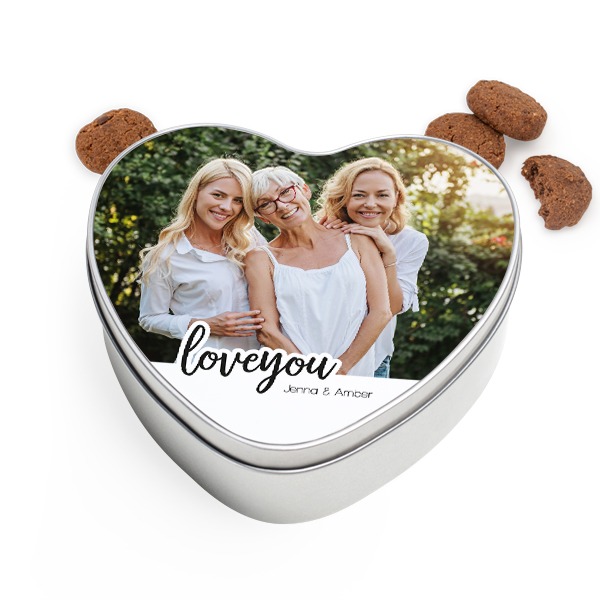 Cookie Tin Heart with Generous cookies Cookie Tin Heart with Generous cookies