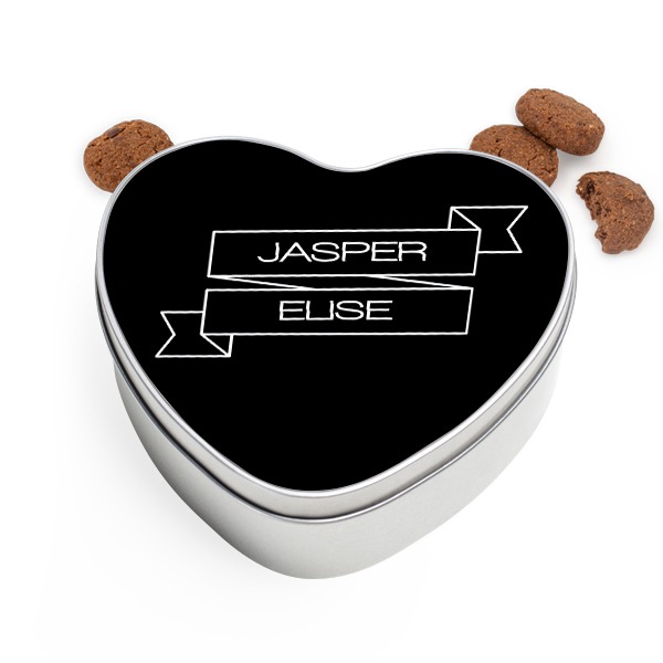 Cookie Tin Heart with Generous cookies Cookie Tin Heart with Generous cookies