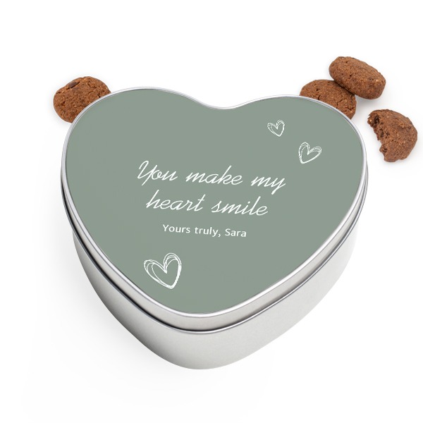 Boîte à biscuits coeur avec biscuits Generous Boîte à biscuits coeur avec biscuits Generous