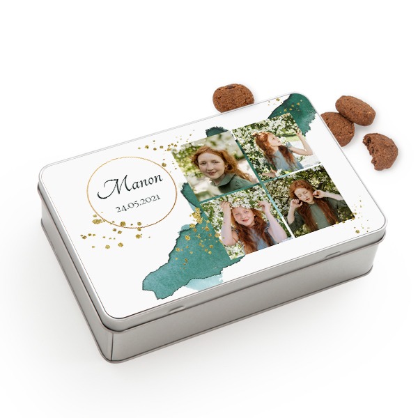 Cookie Tin Rectangle with Generous cookies