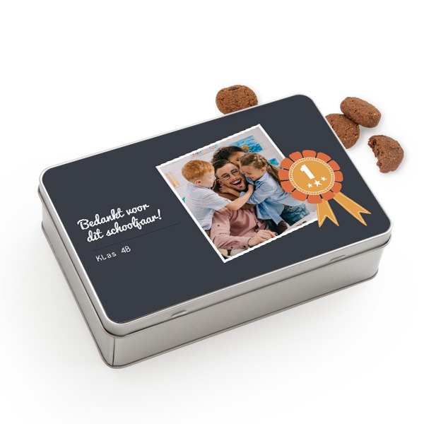 Koekjestrommel rechthoekig met Generous koekjes