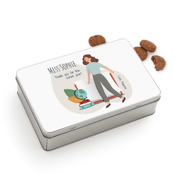 Koekjestrommel rechthoekig met Generous koekjes