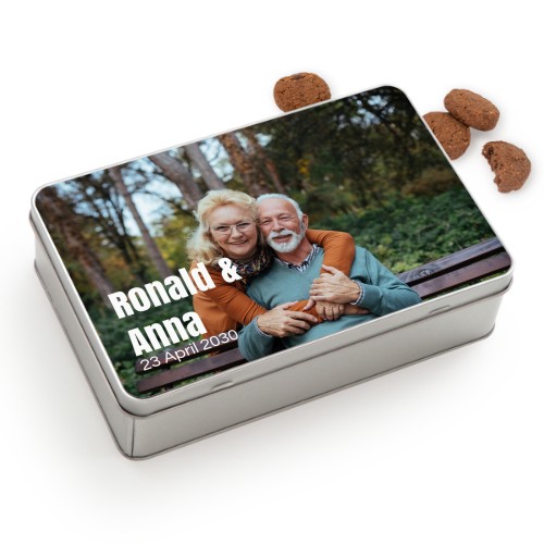 Koekjestrommel rechthoekig met Generous koekjes Koekjestrommel rechthoekig met Generous koekjes
