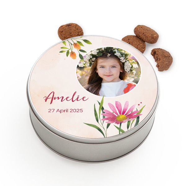 Cookie Tin Round with Generous cookies Cookie Tin Round with Generous cookies