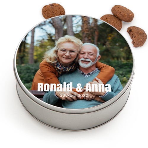 Runde Keksdose mit Generous Keksen Runde Keksdose mit Generous Keksen