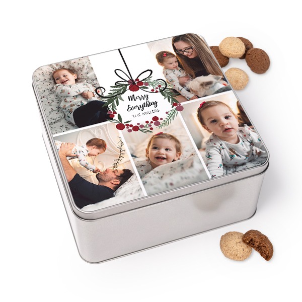 Cookie Tin Square with Generous cookies