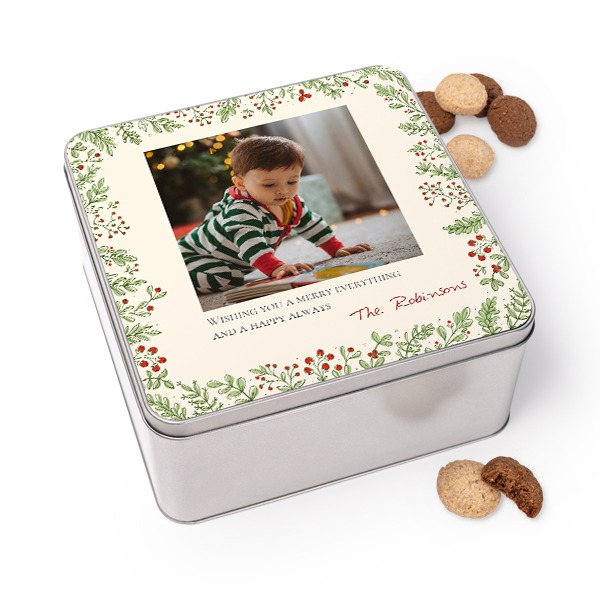 Cookie Tin Square with Generous cookies