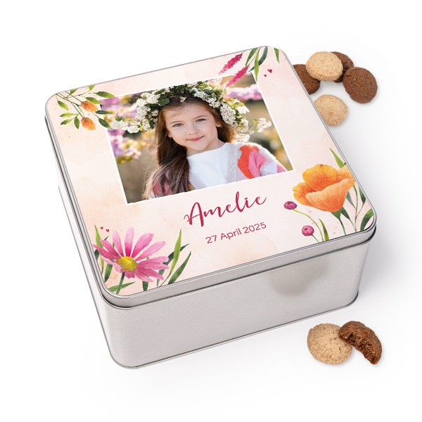 Cookie Tin Square with Generous cookies Cookie Tin Square with Generous cookies