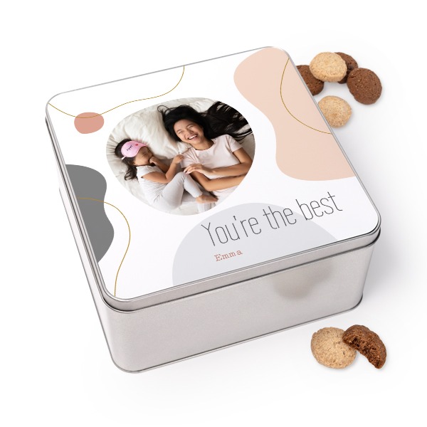 Cookie Tin Square with Generous cookies