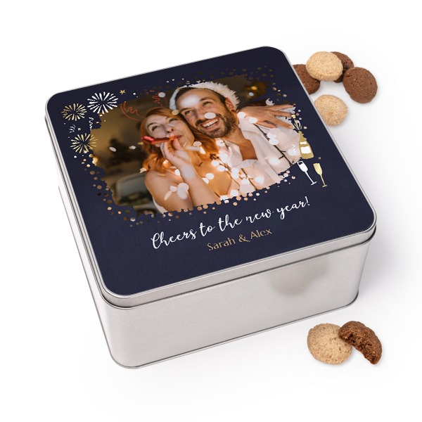 Koekjestrommel vierkant met Generous koekjes