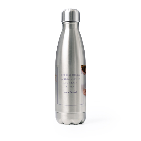 Trinkflasche Edelstahl Grau Trinkflasche Edelstahl Grau