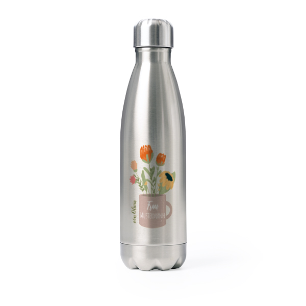Trinkflasche Edelstahl Grau Trinkflasche Edelstahl Grau