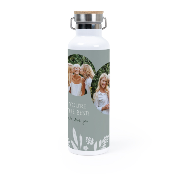 Thermos flask with bamboo lid 75 cl