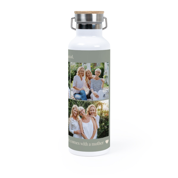 Thermosflasche mit Bambusdeckel (750 ml)