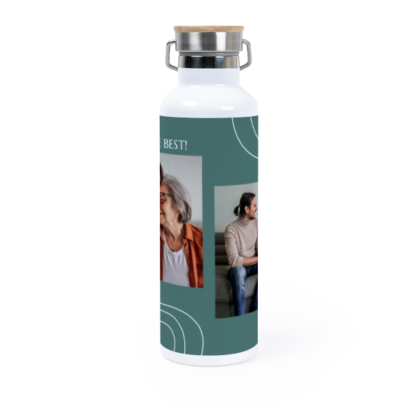 Thermos flask with bamboo lid 75 cl