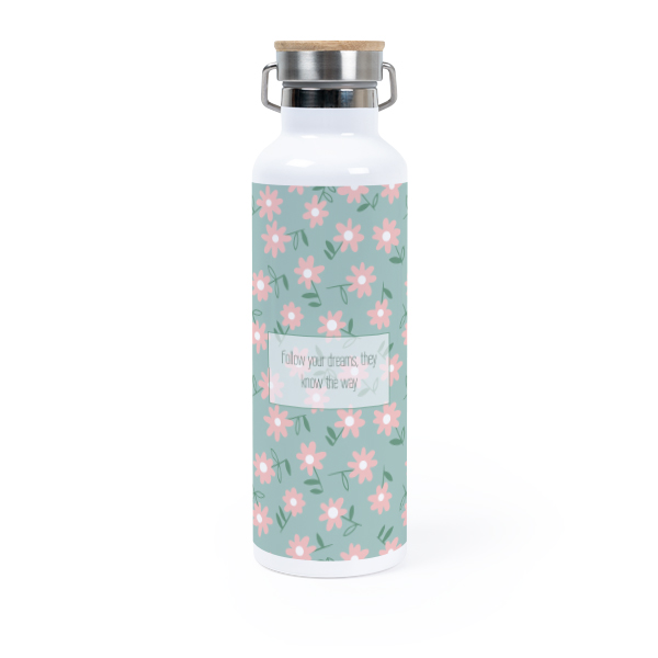 Thermos flask with bamboo lid 75 cl