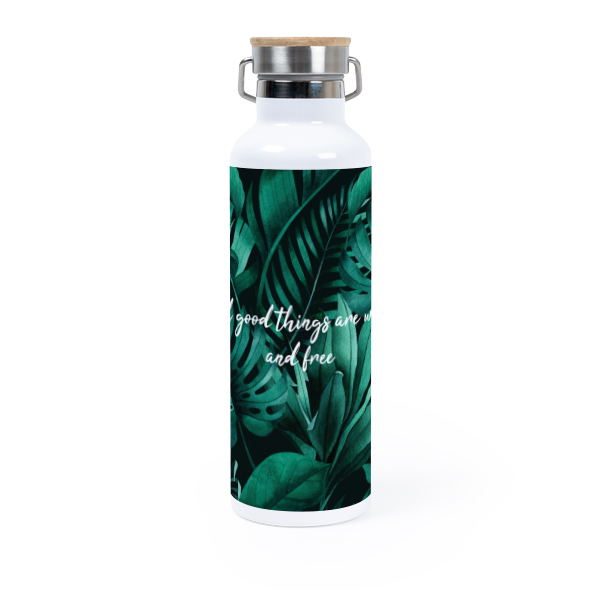 Thermos flask with bamboo lid 75 cl