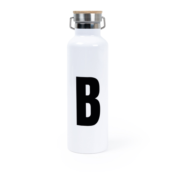 Thermosfles met bamboe deksel 75 cl Thermosfles met bamboe deksel 75 cl
