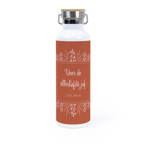 Thermosfles met bamboe deksel 75 cl
