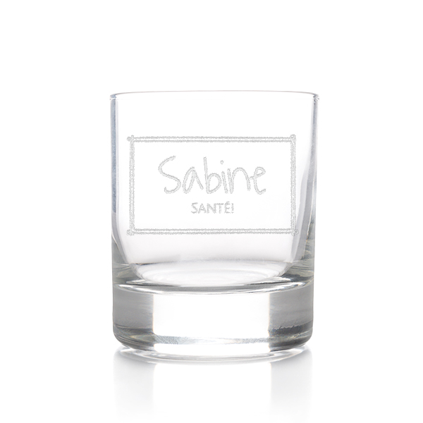 Verre à whisky gravé