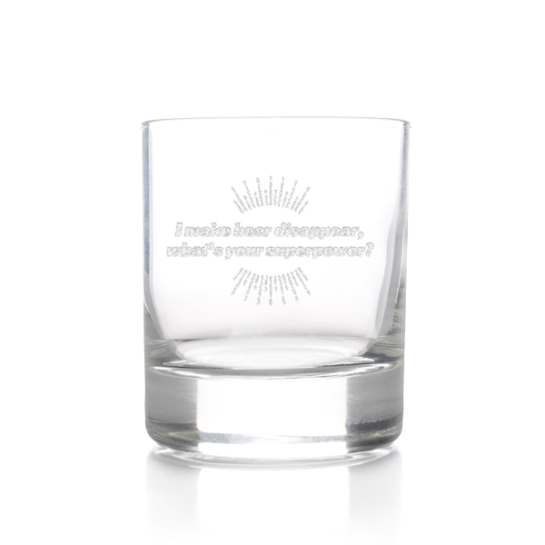 Engraved whisky glass