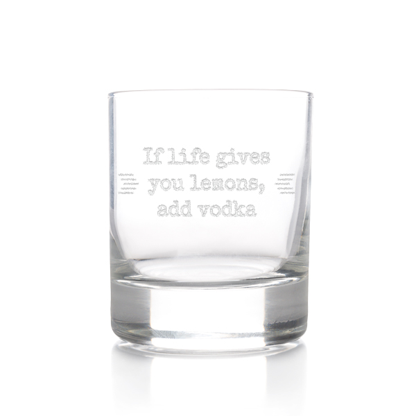 Engraved whisky glass