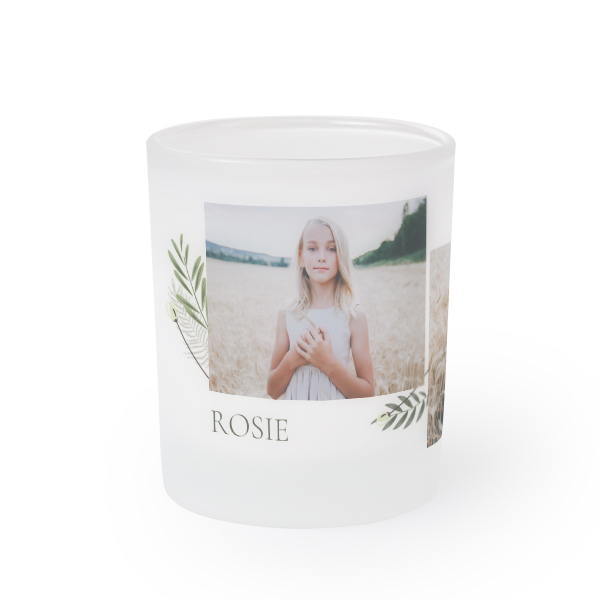 Set Windlichter personalisiert mit Foto - 2 Stk. (Milchglas)