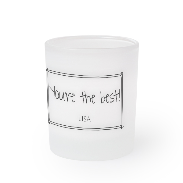 Frosted Glass Tealight Candle Holder - set of 2