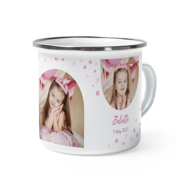 Mug émaillé bord alu