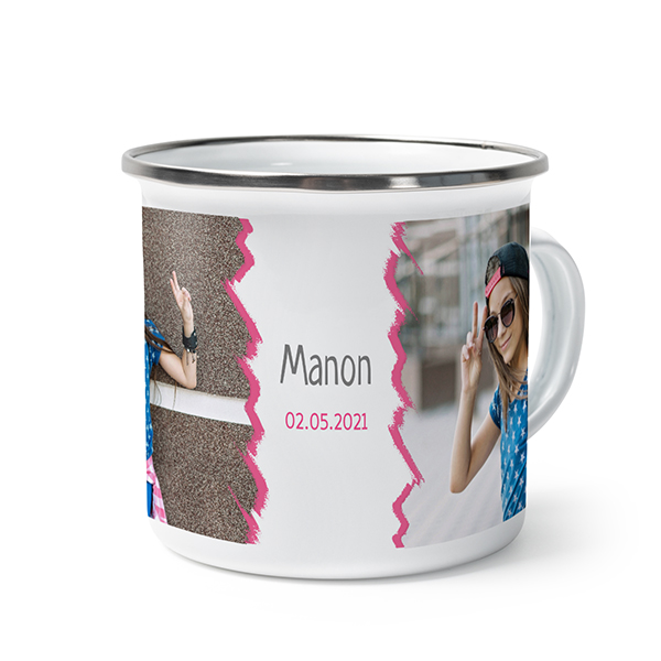 Mug émaillé bord alu Mug émaillé bord alu